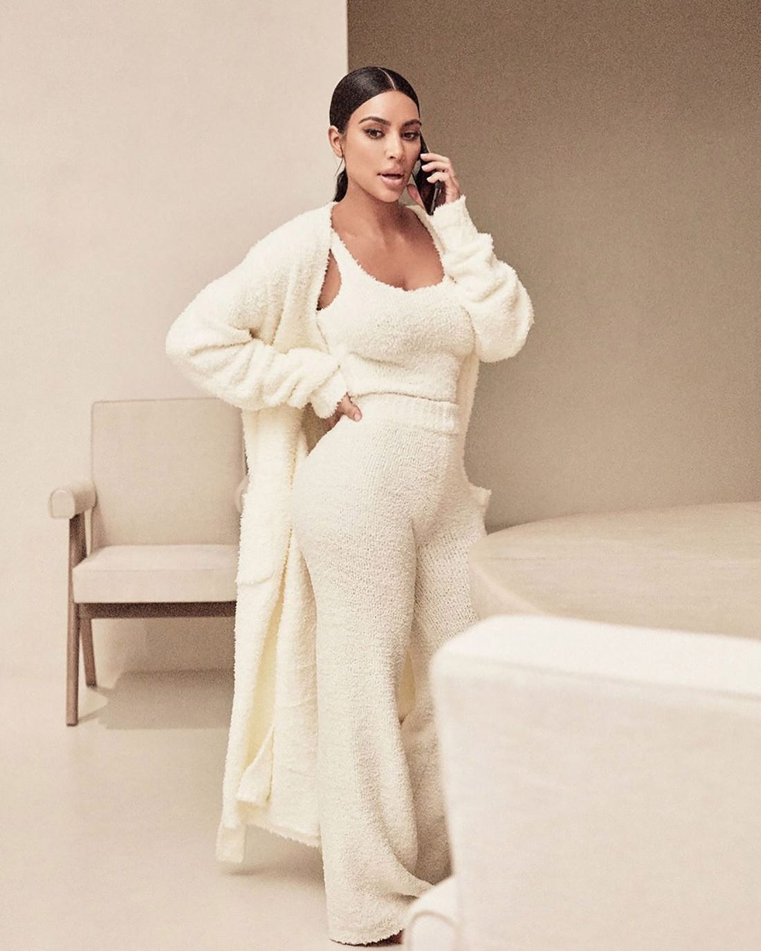 Kim Kardashian en loungewear