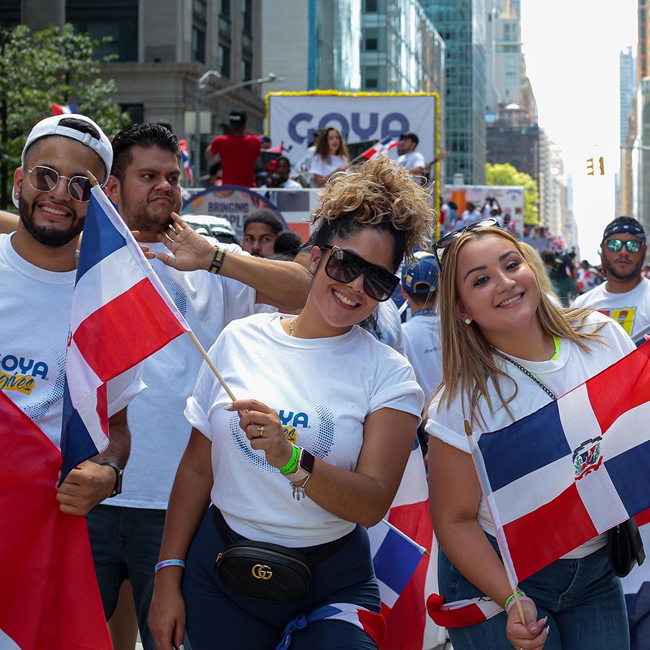 Grupo de dominicanos en Estados Unidos